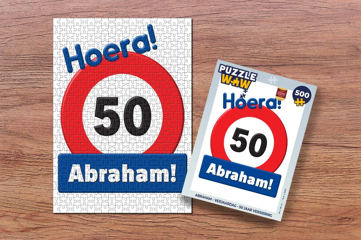 PuzzleWow Abraham Verjaardag Legpuzzel 500 Stuks - Multicolor