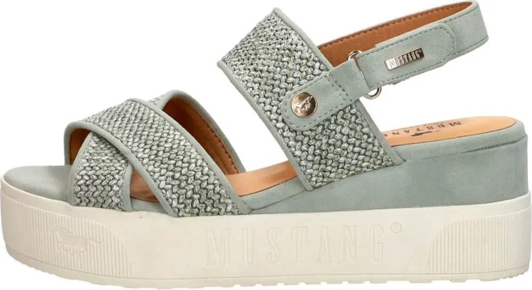 Mustang Sandalen Plat Sandalen Plat - Groen - Maat 42 - afbeelding 2 van 6