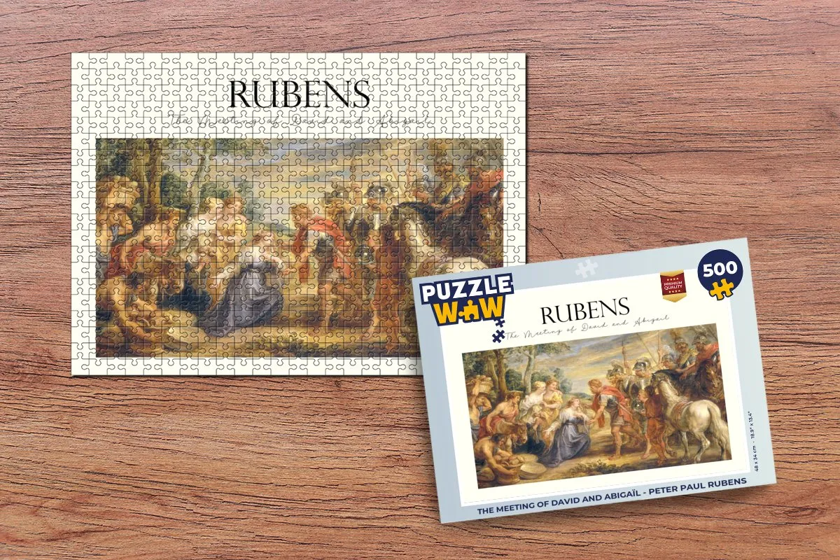 PuzzleWow Legpuzzel The Meeting of David and Abigaïl Rubens - 500 Stuks - Multicolor