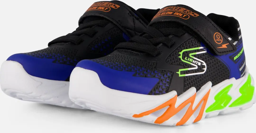 Skechers s lights flex glow bolt sneakers zwart