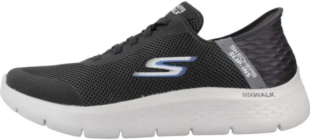 Skechers GO WALK FLEX Hands Up Heren Instappers - Zwart - afbeelding 2 van 6