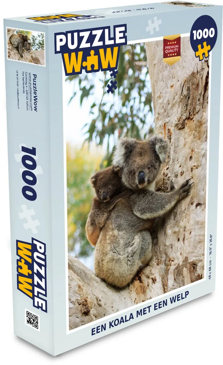 PuzzleWow Koala's Boom Legpuzzel 1000 Stuks
