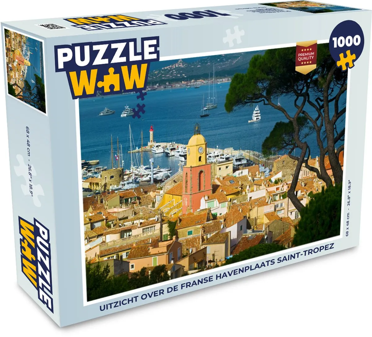 PuzzleWow Legpuzzel Saint-Tropez 1000 Stuks - Multicolor