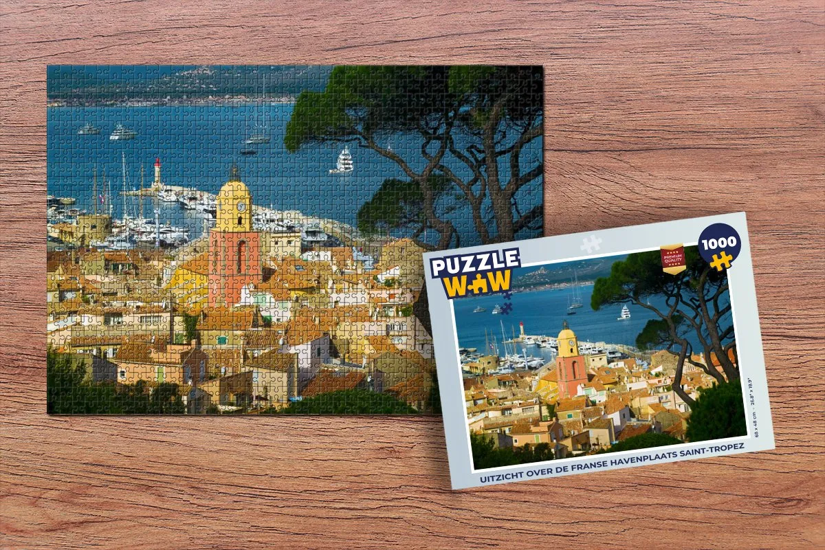 PuzzleWow Legpuzzel Saint-Tropez 1000 Stuks - Multicolor