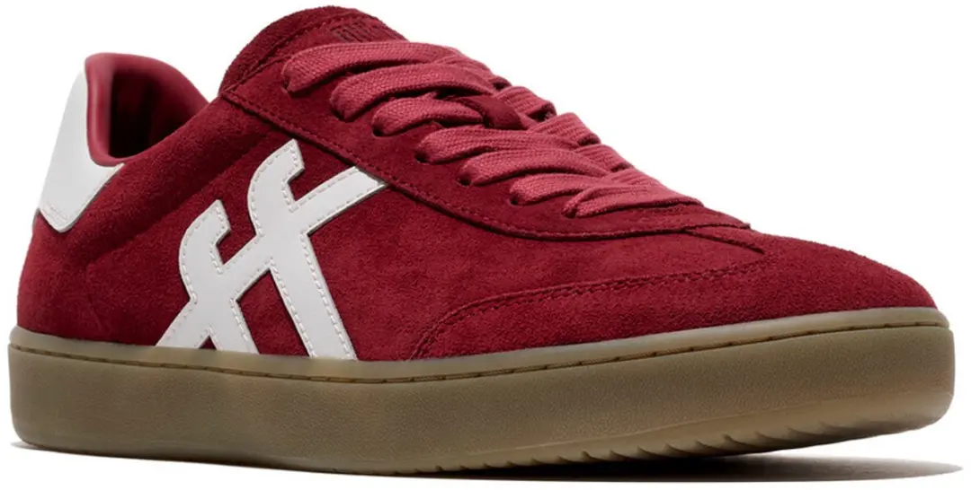 FitFlop FitFlop The Dash Mens T-Toe Suede Sneakers ROOD