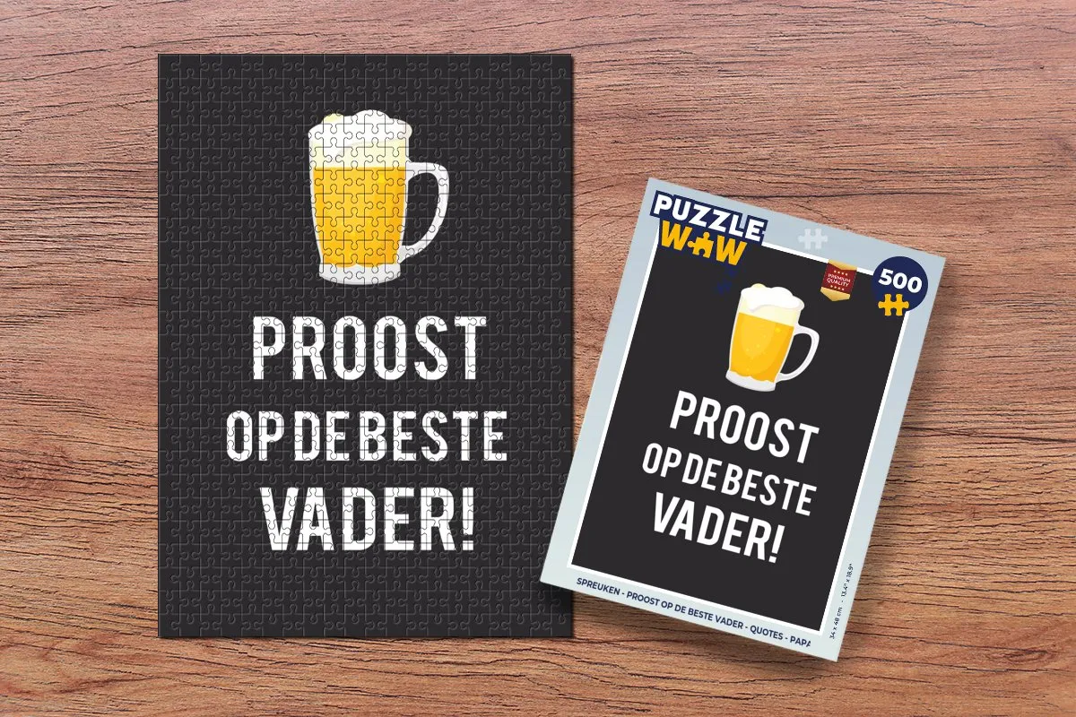PuzzleWow Proost op de beste vader Legpuzzel 500 Stuks - Multicolor