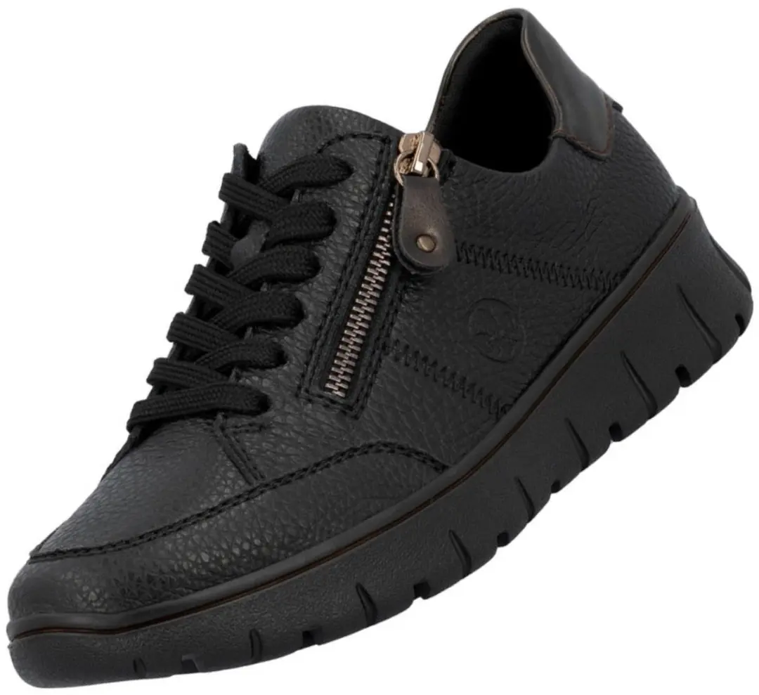 Rieker dames leren lage schoenen zwart