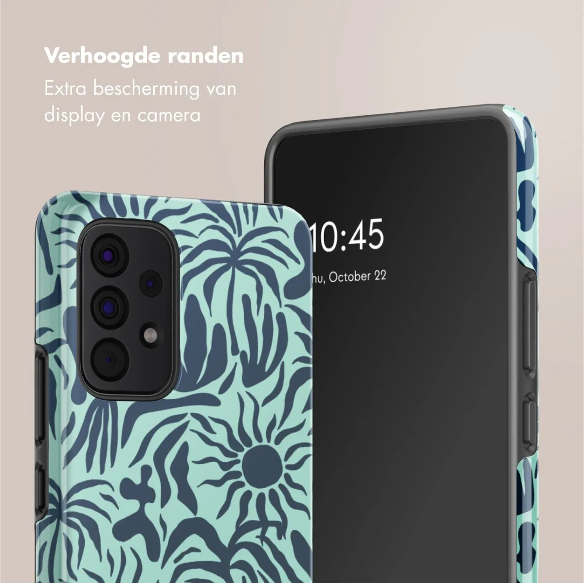 Selencia Hoesje Samsung Galaxy A53 Tropical Vibes Light Blue