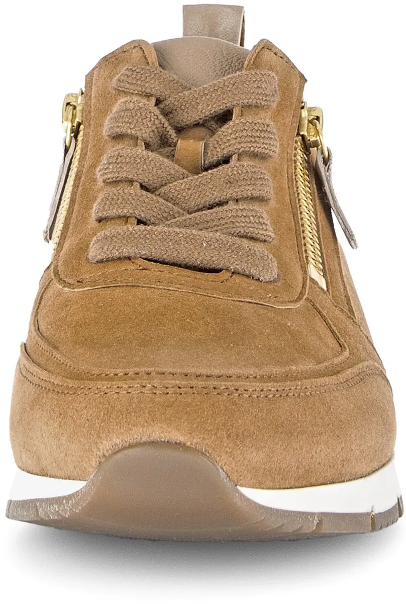 Gabor Suede Veter Rits 7391 4 - Cognac - afbeelding 2 van 6