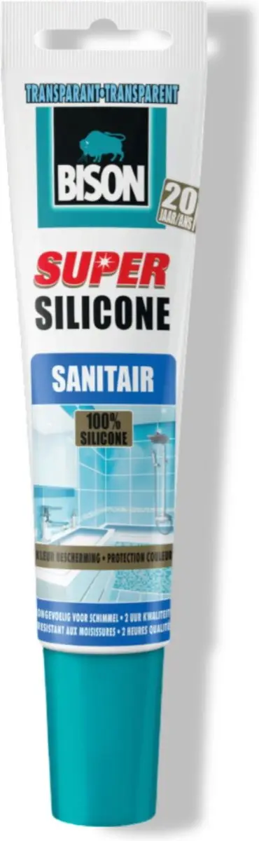 Bison Super Silicone Transparant Kit 150ml - afbeelding 2 van 2