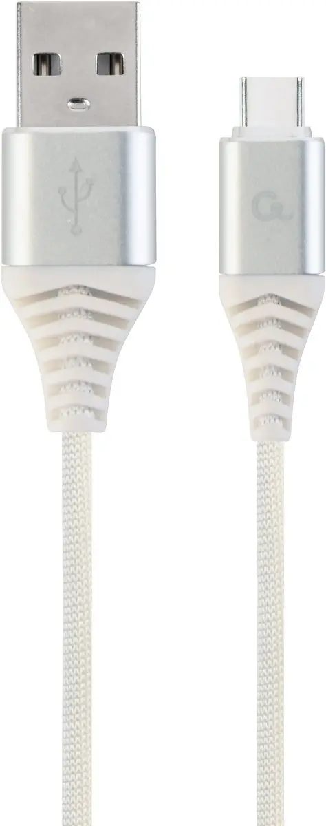 Gembird CC-USB2B-AMCM-2M-BW2 USB-kabel USB 2.0 USB A USB C Zilver. Wit