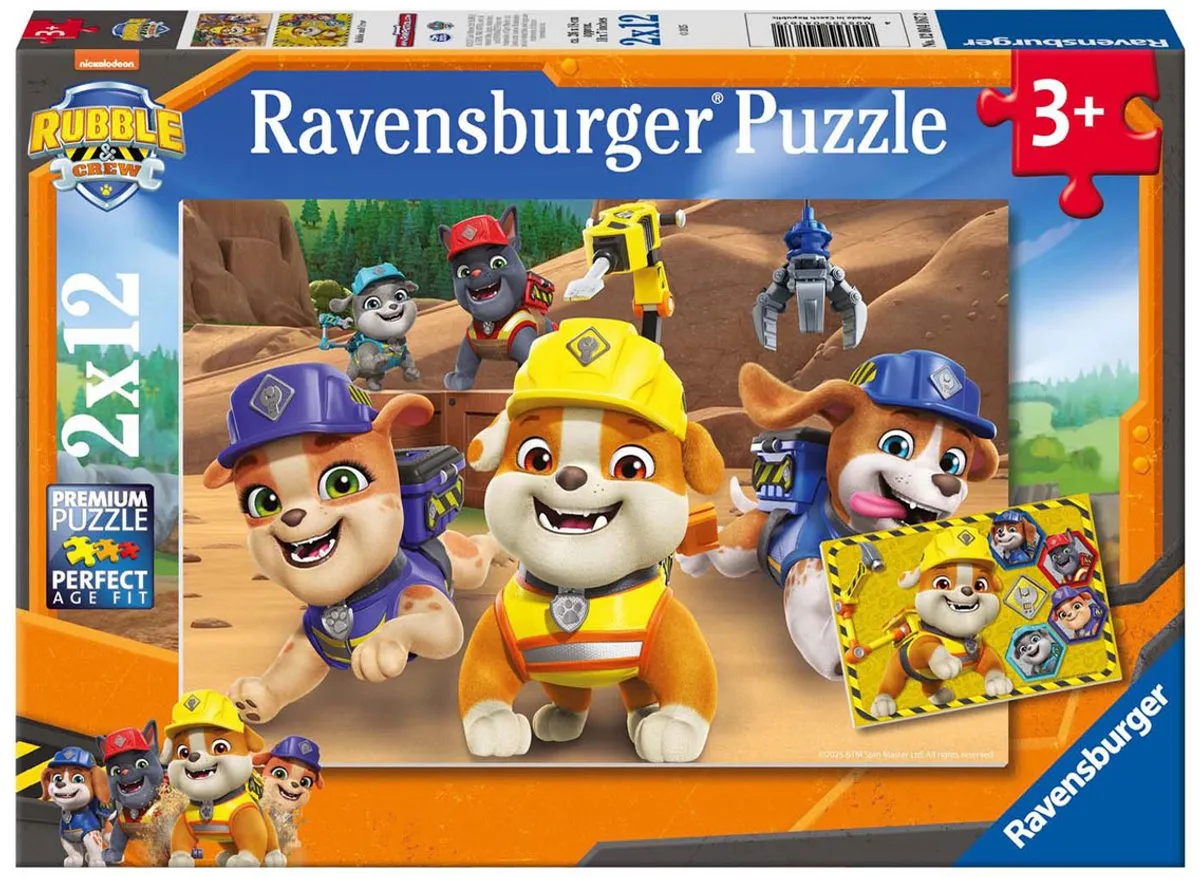 Ravensburger PAW Patrol Rubble & Crew Legpuzzel 212 Stuks - Multicolor