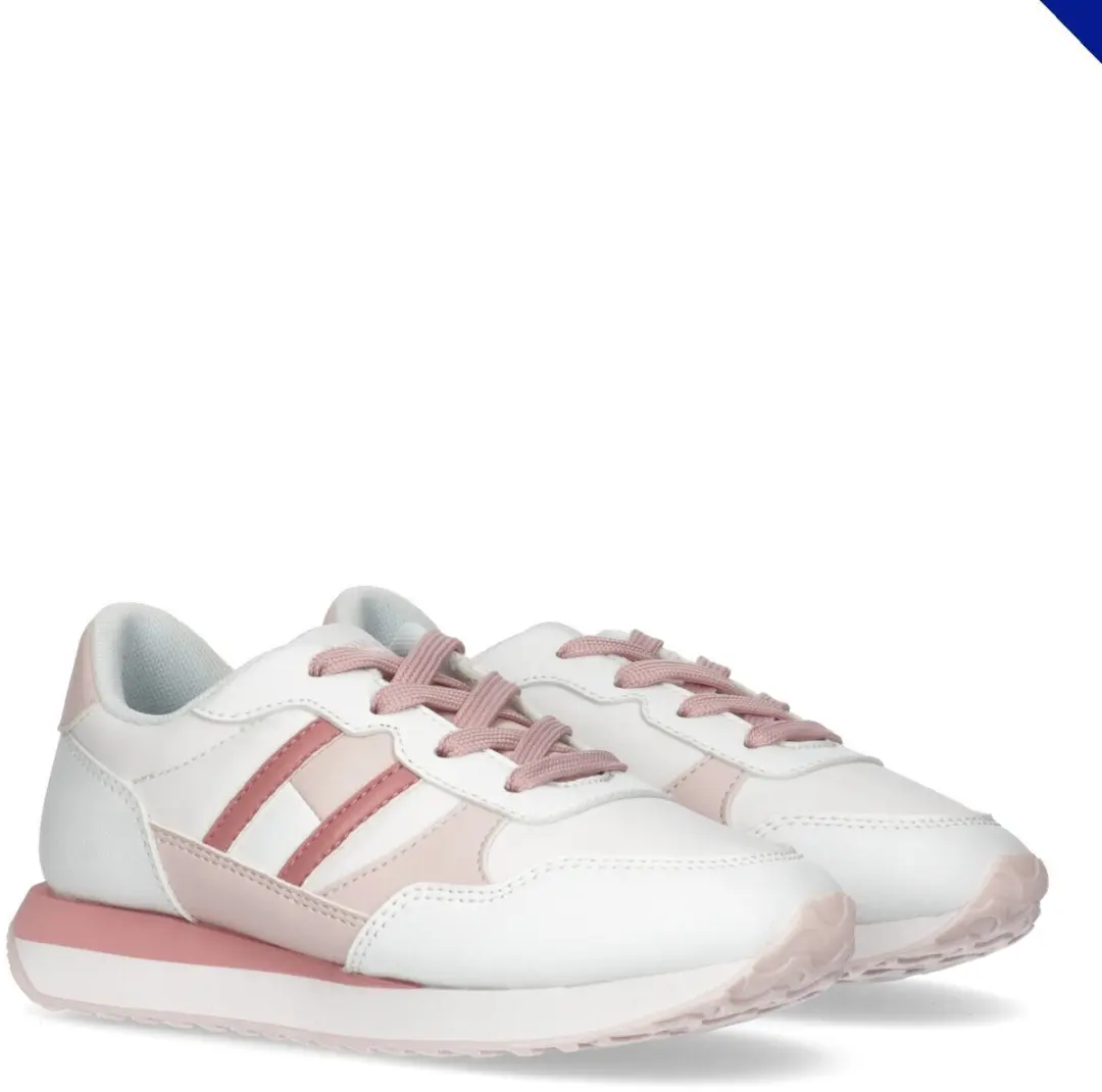 Tommy Hilfiger Flag Low Damestrainers - 36 - Roze/Wit