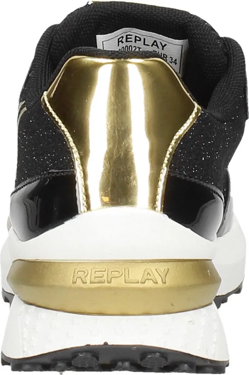 Replay Athena Sneakers Laag - Zwart - Maat 37 - afbeelding 6 van 6