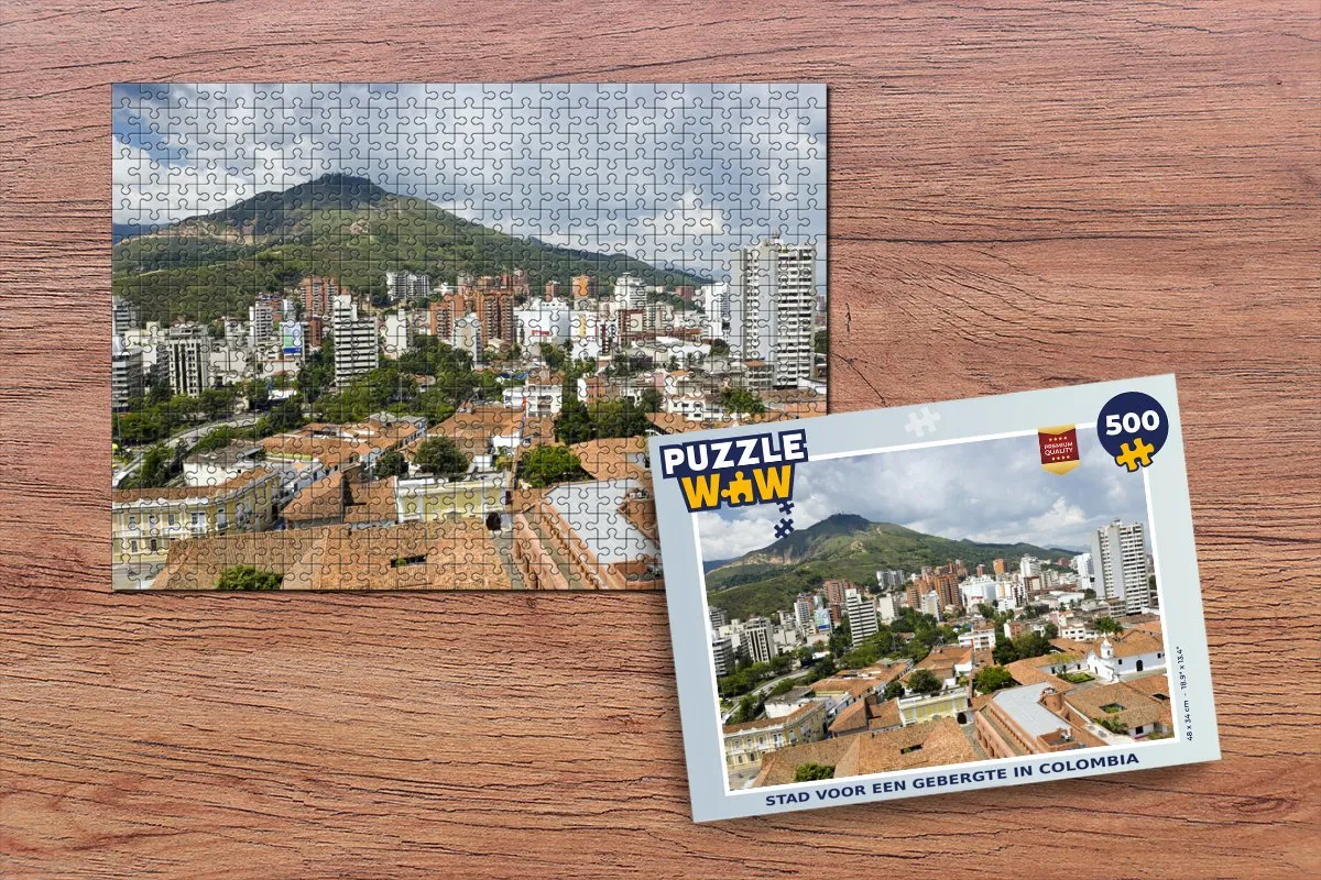 PuzzleWow Legpuzzel Colombia Gebergte 500 Stuks - Multicolor