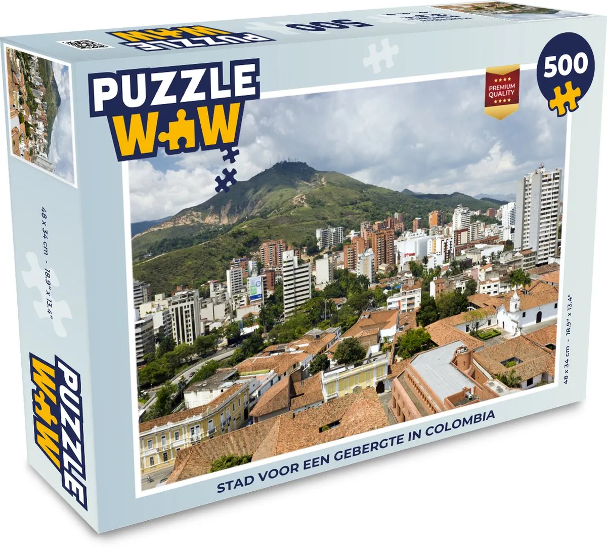 PuzzleWow Legpuzzel Colombia Gebergte 500 Stuks - Multicolor