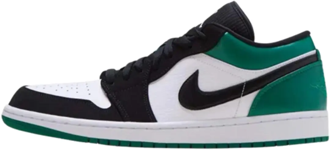 Jordan 1 Low White Black Mystic Green