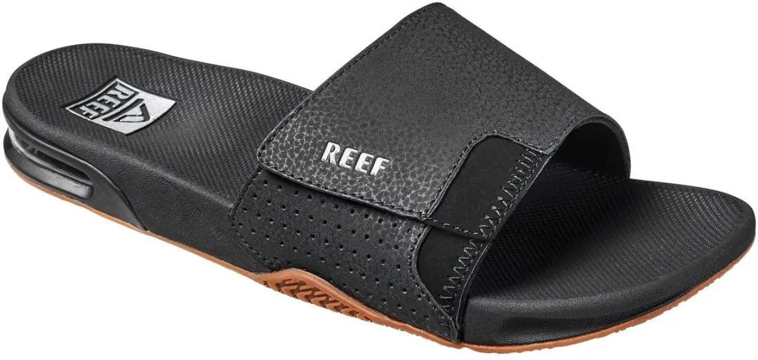 Reef Fanning Slideblack/Silver Heren Slippers