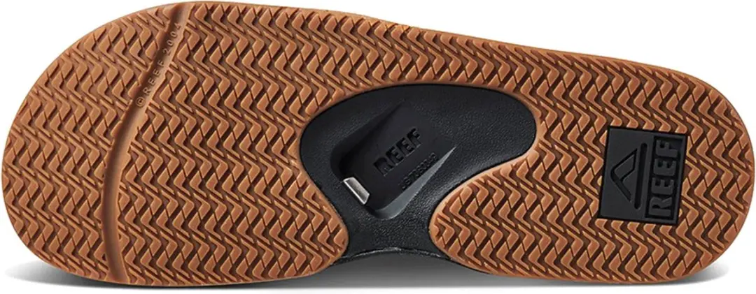 Reef Fanning Slide Heren Slippers - Zwart/Zilver - Maat 46 - afbeelding 3 van 6
