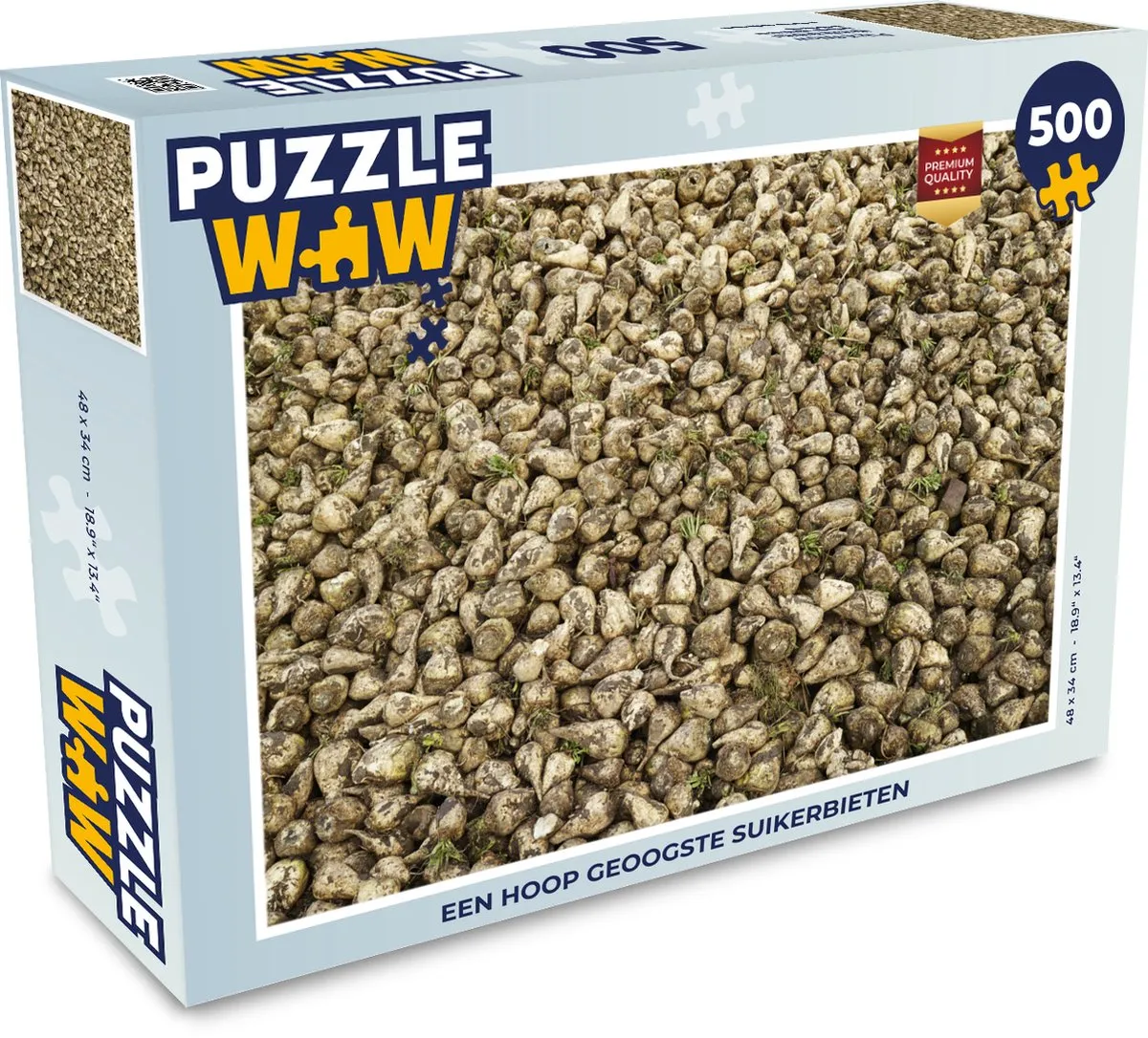 PuzzleWow Legpuzzel Een Hoop Geoogste Suikerbieten 500 Stuks - Multicolor