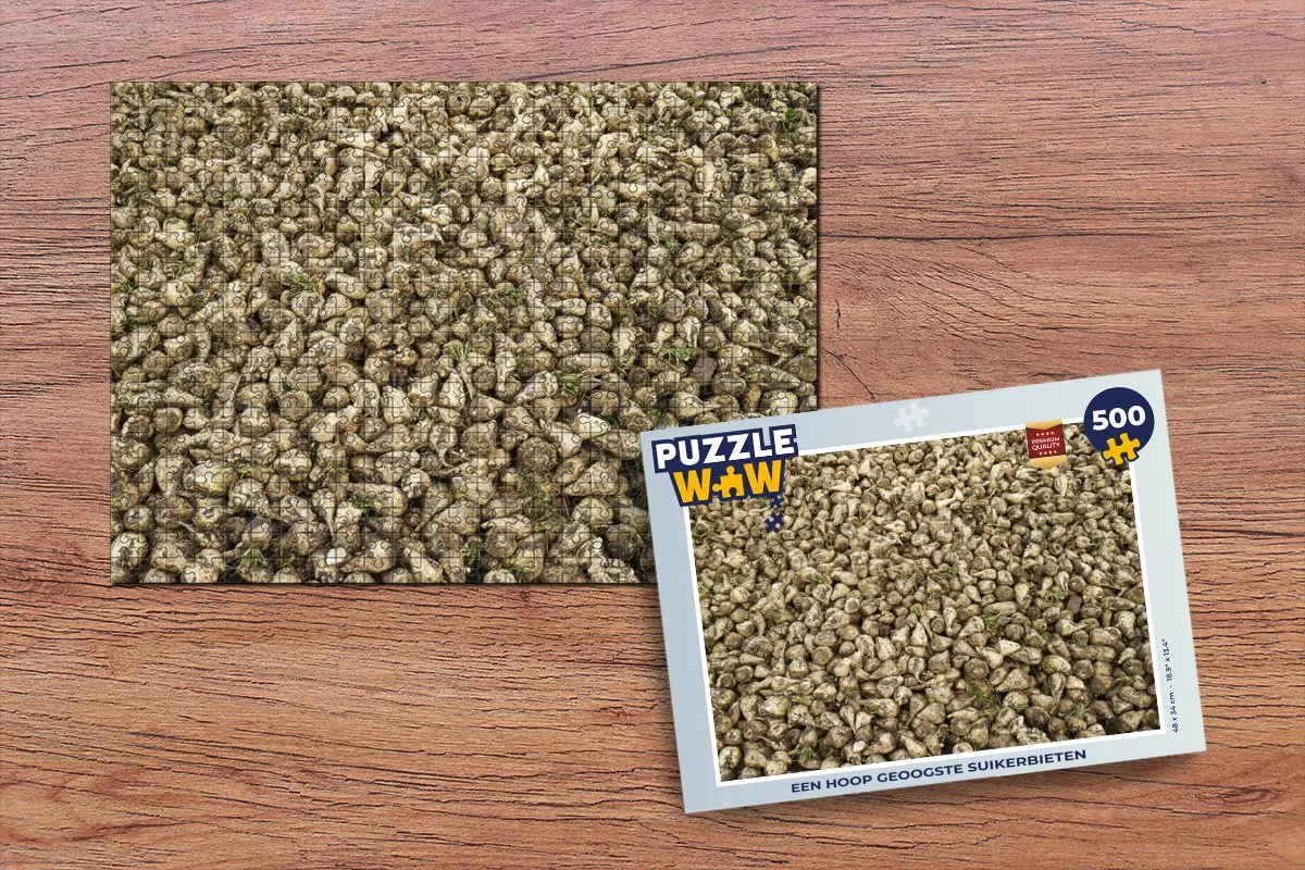 PuzzleWow Legpuzzel Een Hoop Geoogste Suikerbieten 500 Stuks - Multicolor