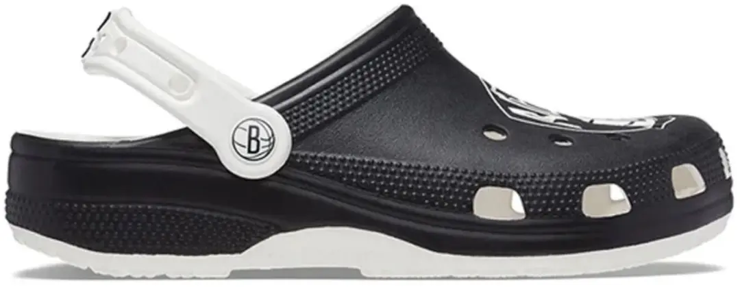 Crocs Classic Brooklyn Nets Clog White Black Maat 39/40 M7/W9