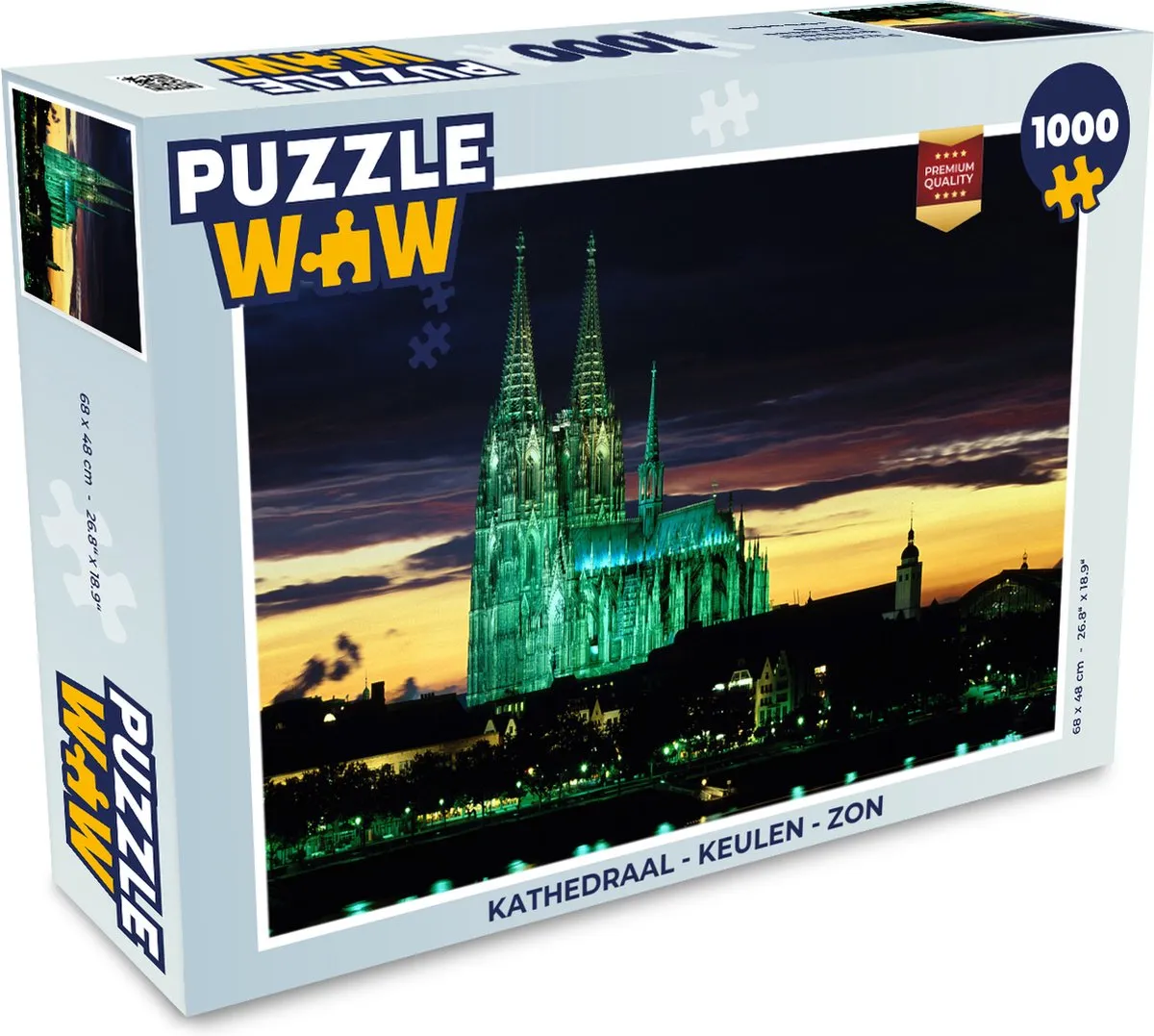 PuzzleWow Kathedraal Keulen Legpuzzel 1000 Stuks - Multicolor