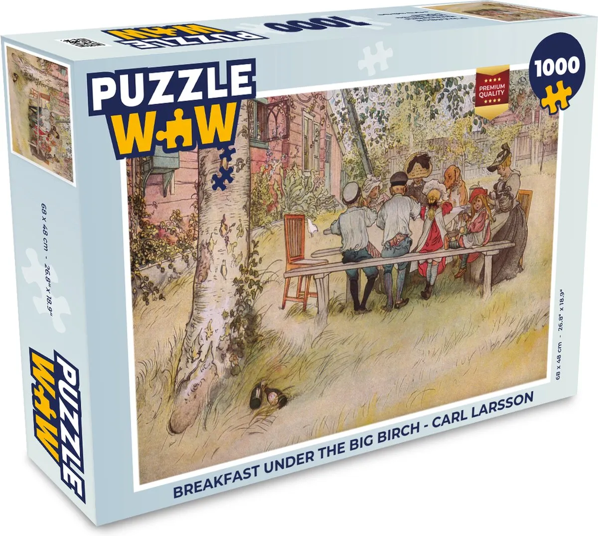 PuzzleWow Legpuzzel Breakfast under the Big Birch Carl Larsson 1000 Stuks
