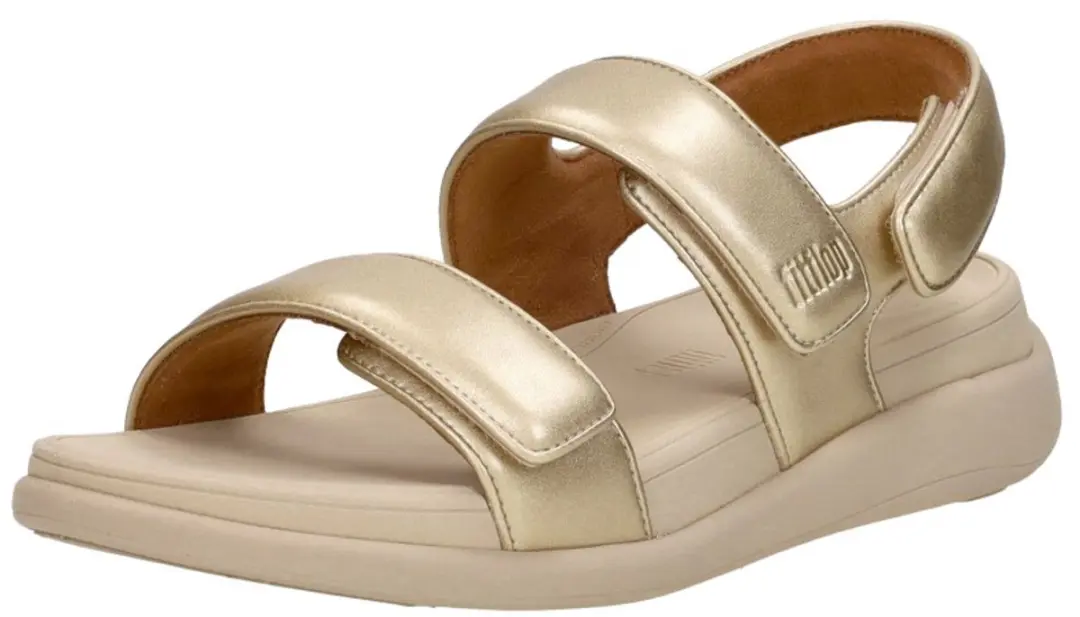 FitFlop F-Mode Go Adjustable Flatform Sandalen - Goud - 39 - afbeelding 3 van 6