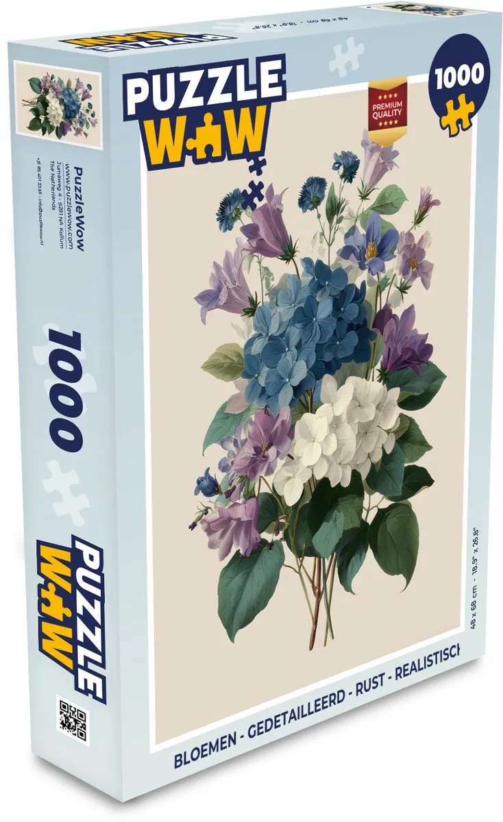 PuzzleWow Bloemen Legpuzzel 1000 Stuks
