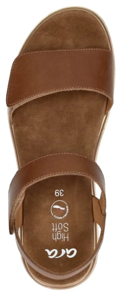 Ara Bilbao-S Sandalen Plat - Cognac - Maat 37 - afbeelding 4 van 6