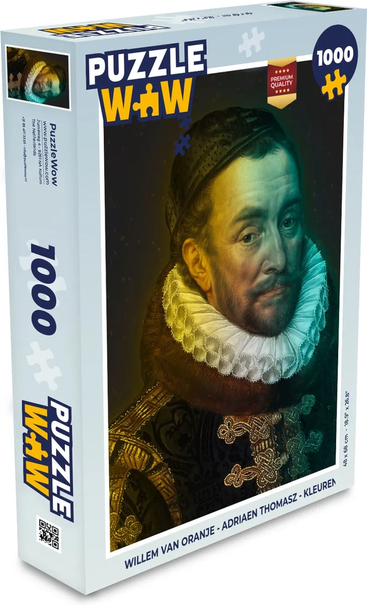 PuzzleWow Willem van Oranje Legpuzzel 1000 Stuks - Multicolor