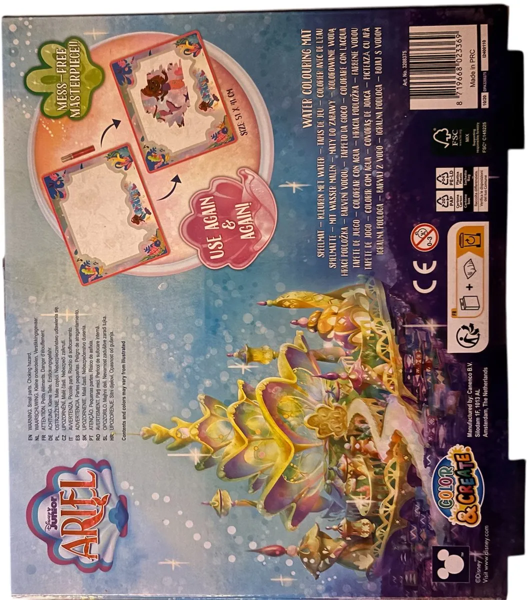 Disney Junior Ariel Water Kleurmat - Magisch Tekenkleed - afbeelding 2 van 2