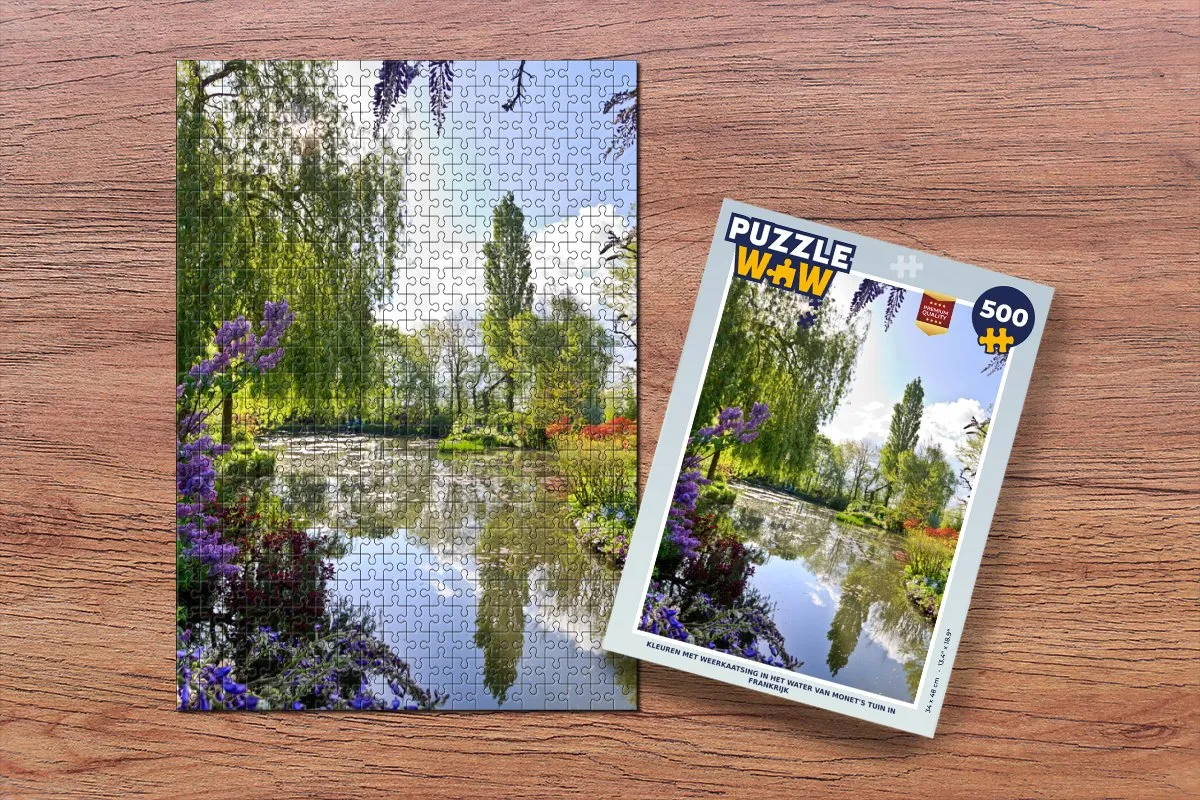 PuzzleWow Monet's Tuin Legpuzzel 500 Stuks - Multicolor