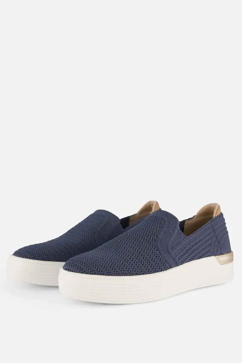 S.Oliver Instappers blauw Textiel