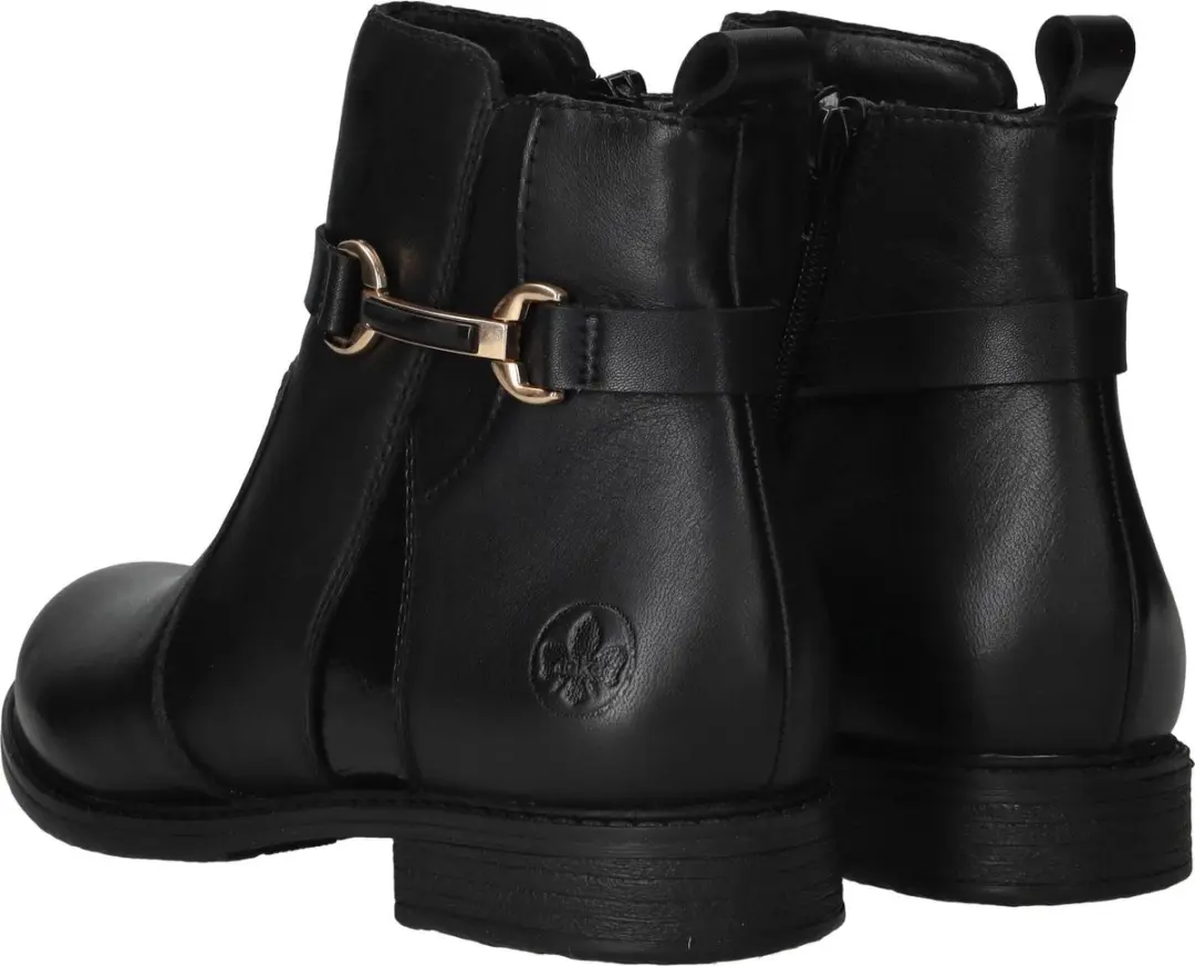 Rieker Dames Enkellaarsjes 74856-00 - Zwart