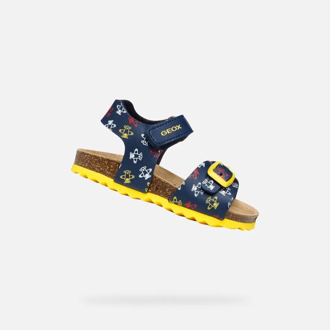 GEOX SANDAL CHALKI PEUTERJONGENS Sandalen