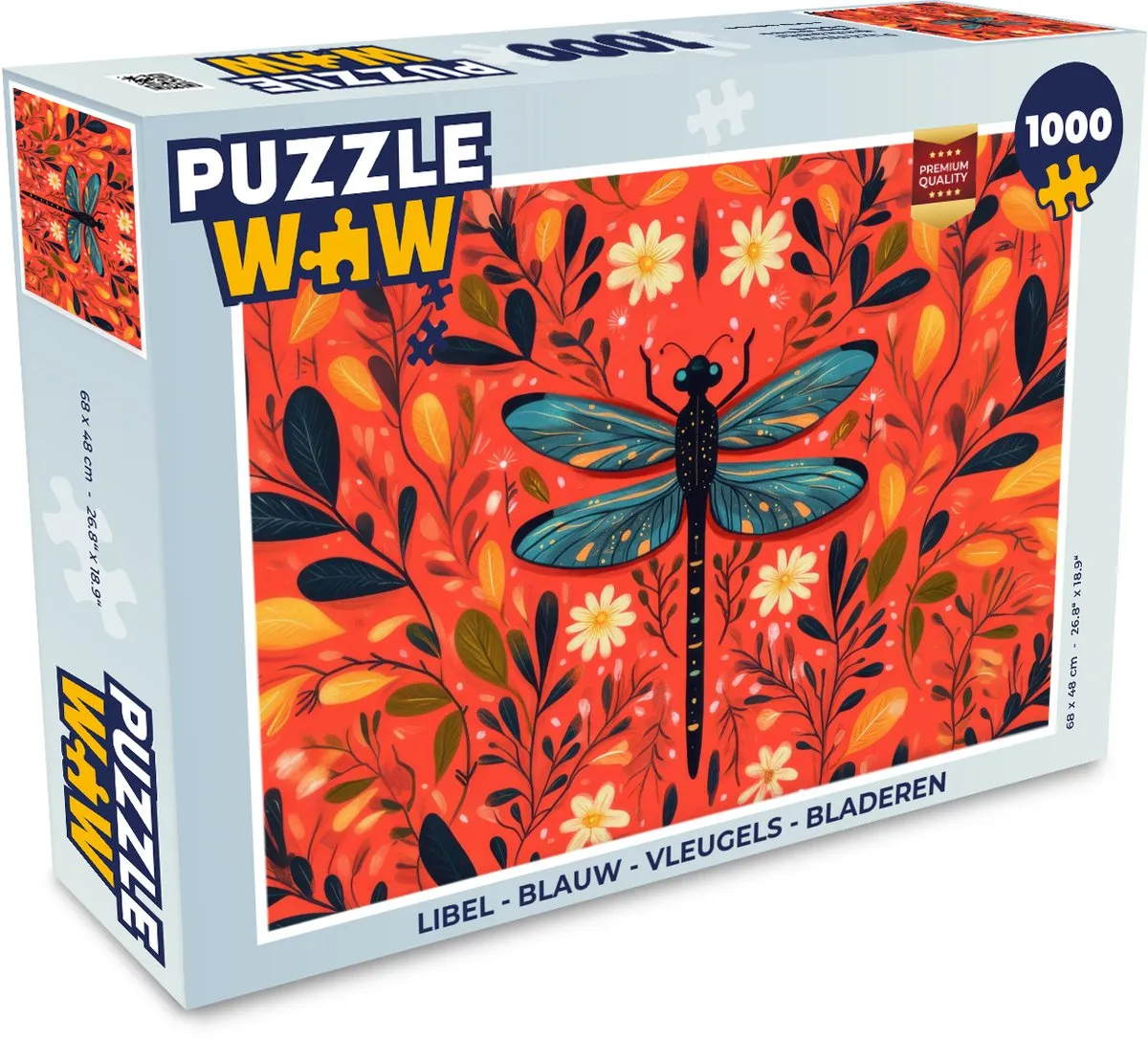 PuzzleWow Libel Puzzel 1000 Stuks - Kleurrijk