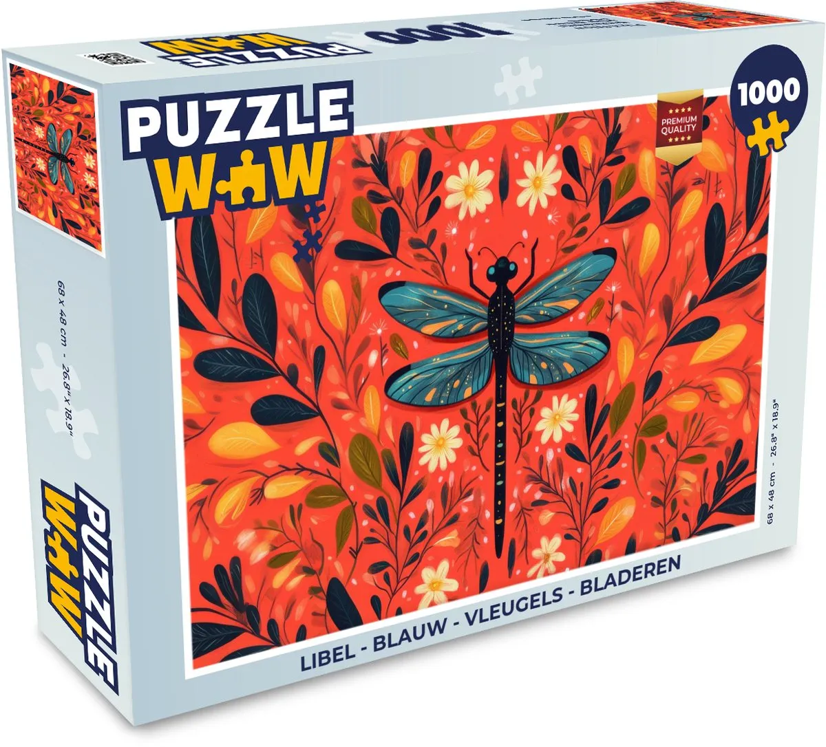 PuzzleWow Libel Puzzel 1000 Stuks - Kleurrijk