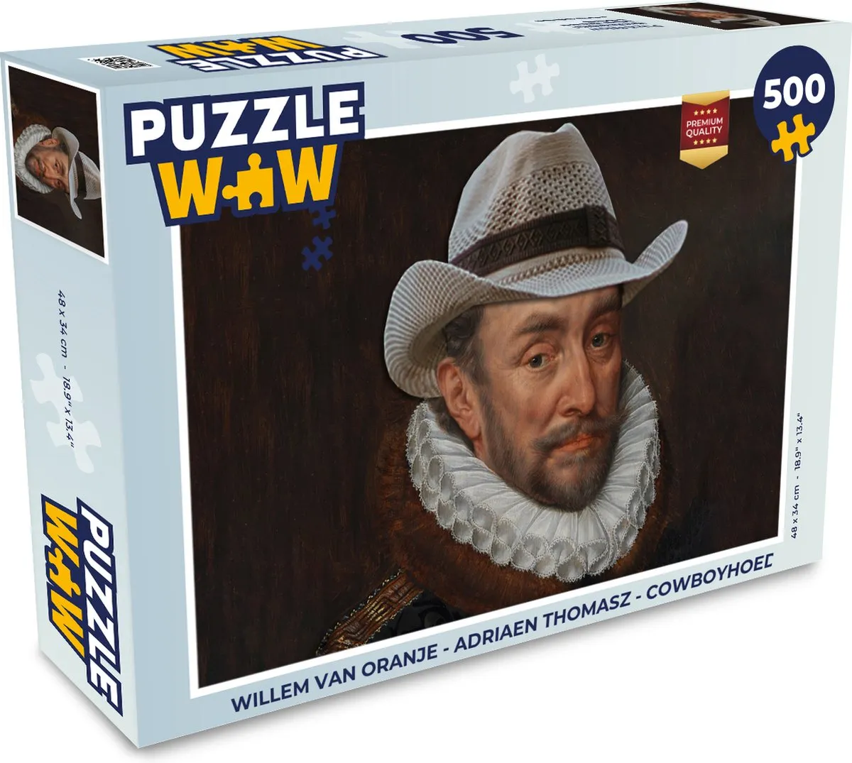 PuzzleWow Willem van Oranje Legpuzzel 500 Stuks - Multicolor