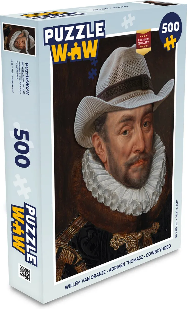 PuzzleWow Willem van Oranje Legpuzzel 500 Stuks - Multicolor