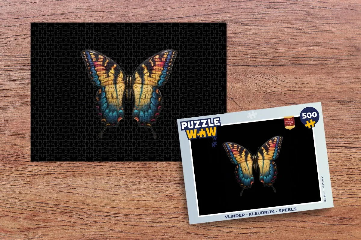 PuzzleWow Vlinder Legpuzzel 500 Stuks - Kleurrijk