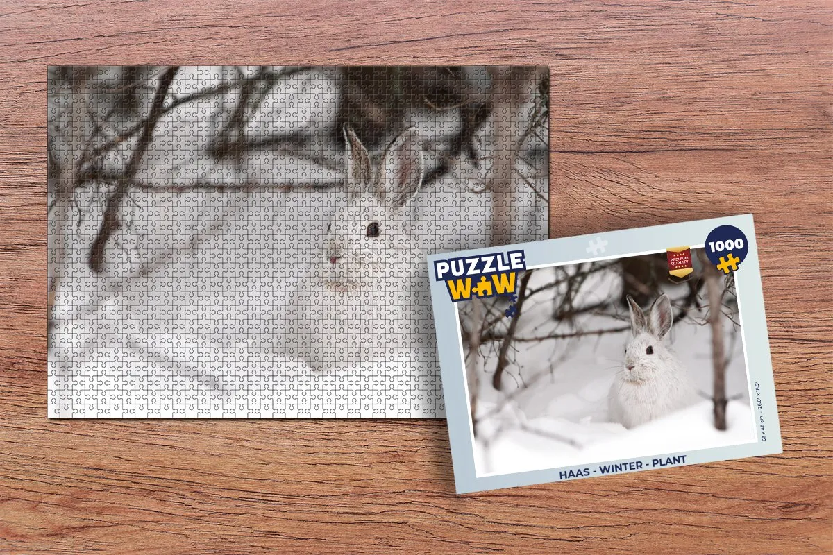 PuzzleWow Haas Winter Plant Legpuzzel 1000 Stuks - Multicolor