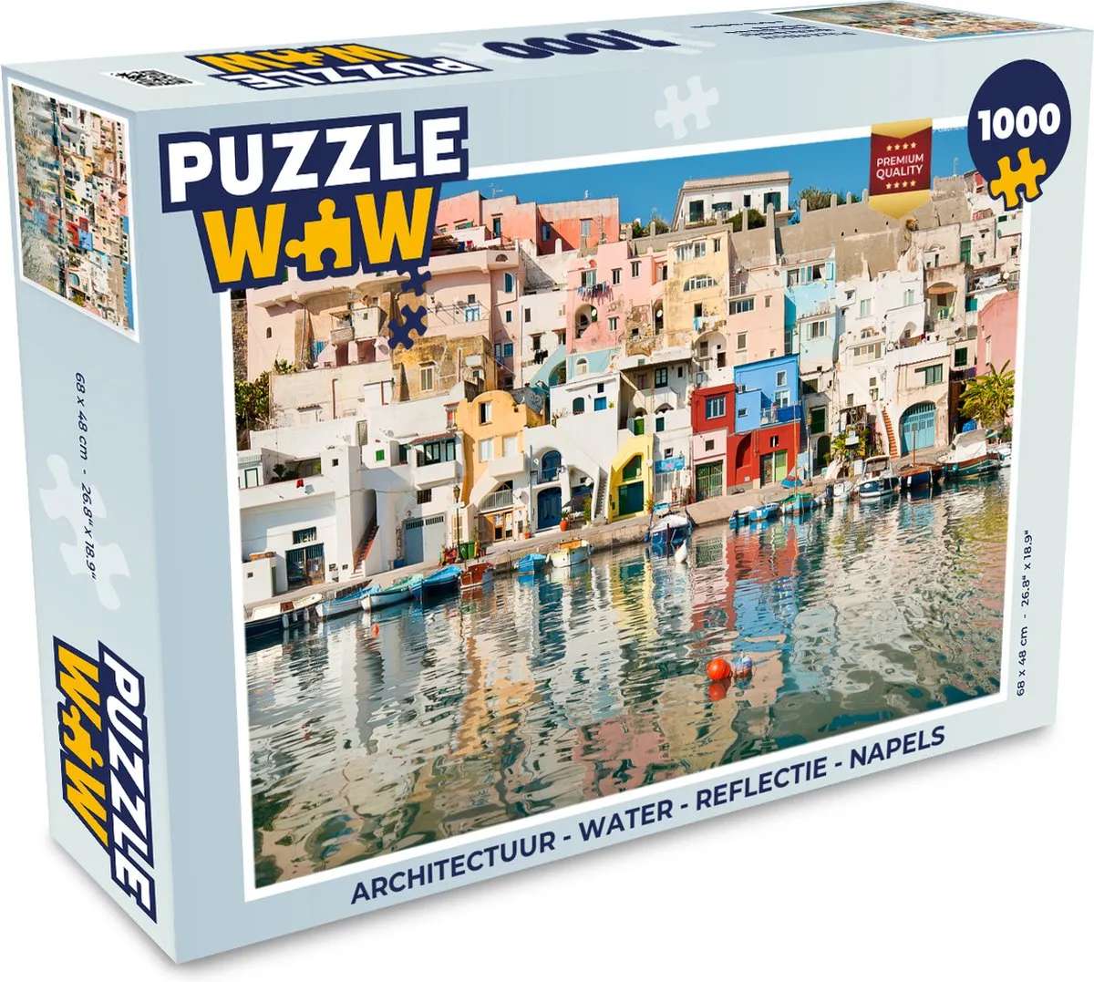PuzzleWow Napels Reflectie Legpuzzel 1000 Stuks - Multicolor