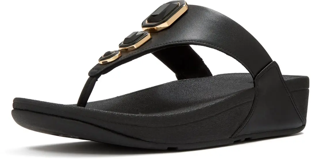 FitFlop Lulu Bold Crystals teenslippers ZWART