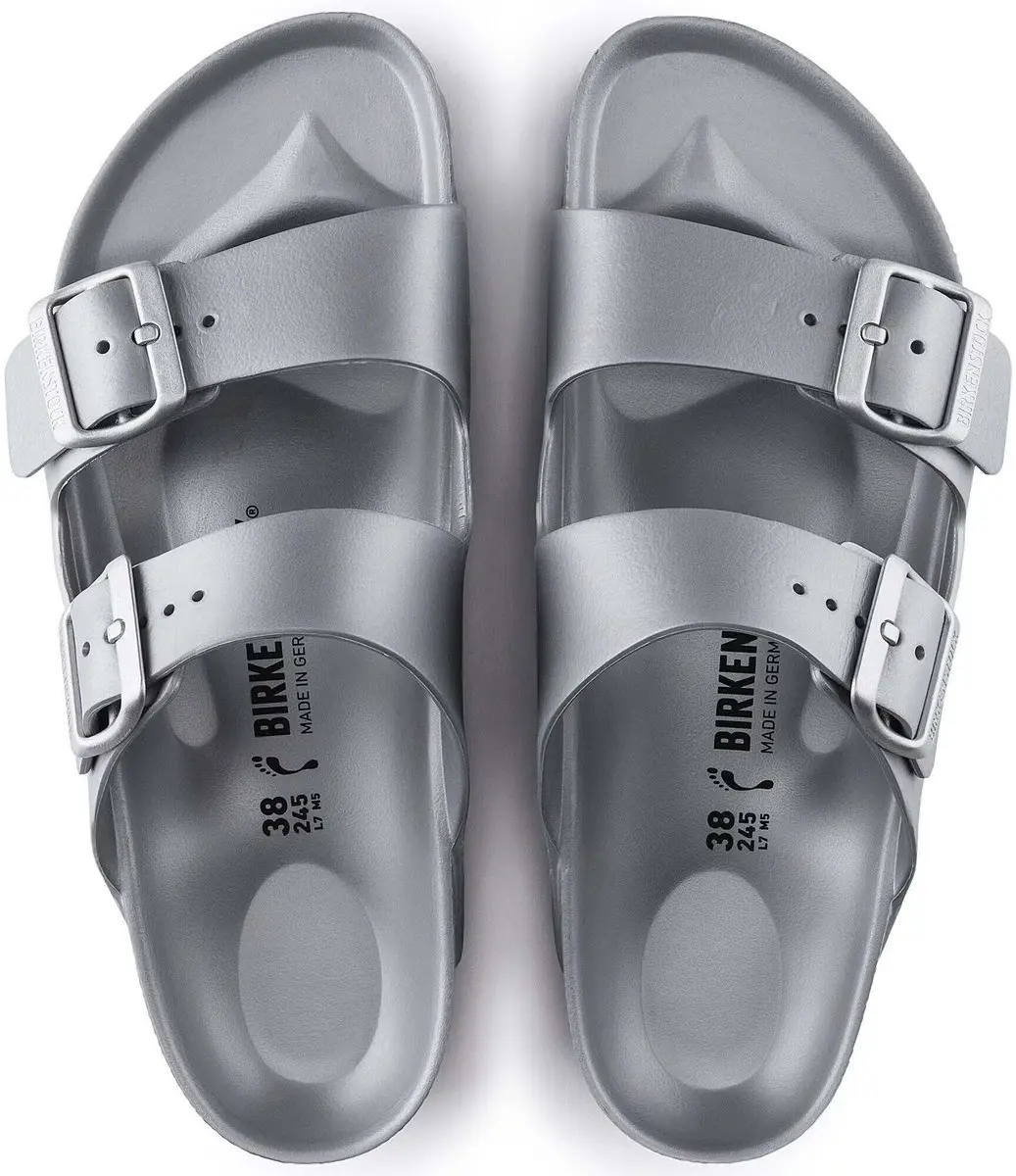 Birkenstock Arizona EVA Slides Metallic Silver - Maat 37 - afbeelding 2 van 6