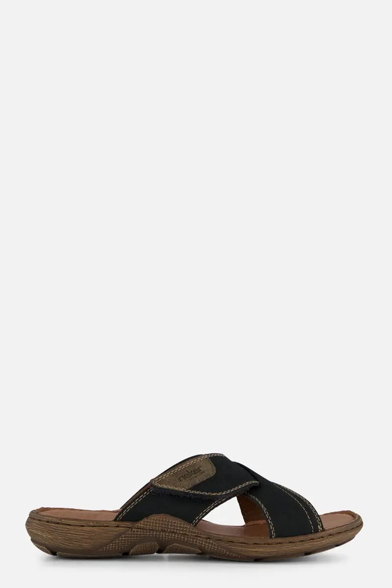 Rieker Jaipur Morelia Slippers blauw Imitatieleer