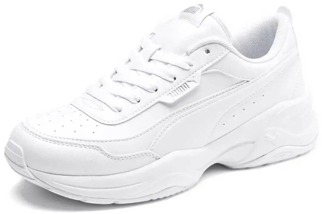 PUMA Cilia Mode Sneakers - Dames 42 - Puma White-Puma Silver - afbeelding 2 van 6