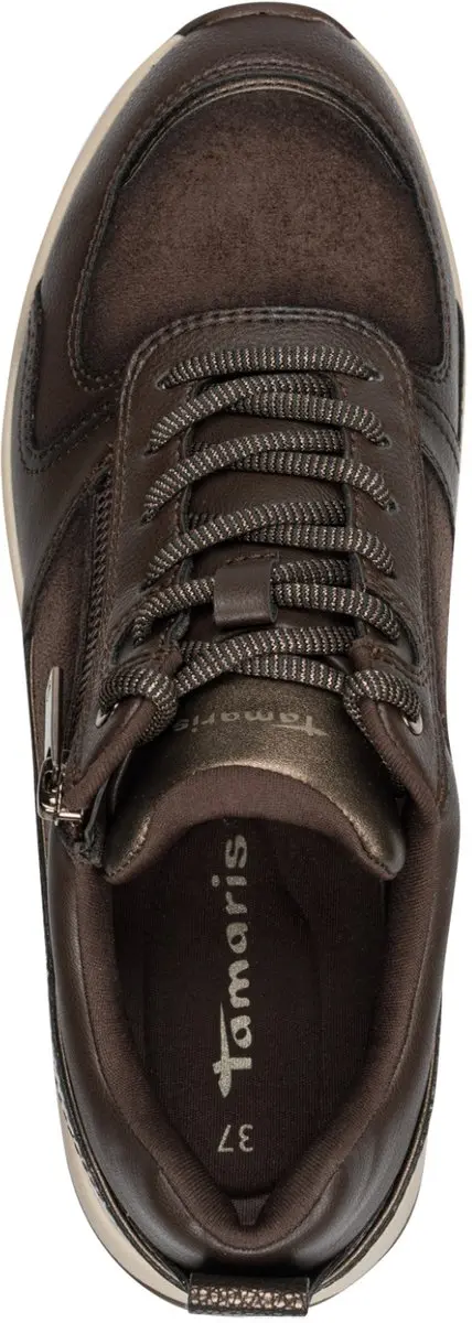 Tamaris Dames Veterschoenen 40 - Mocca - afbeelding 3 van 6