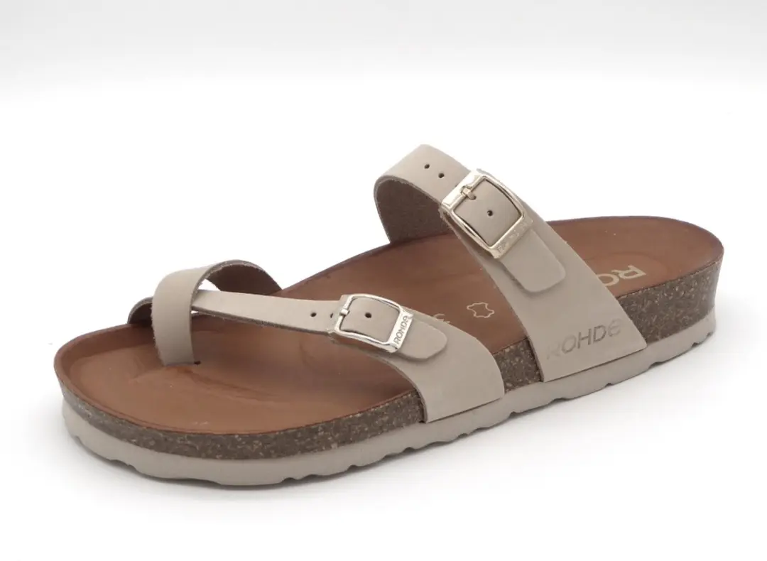 Rohde 5643 16 Teenslippers Beige Nubuck Dames